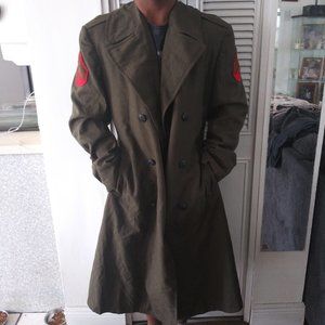 Men's Wool Overcoat Serge Green